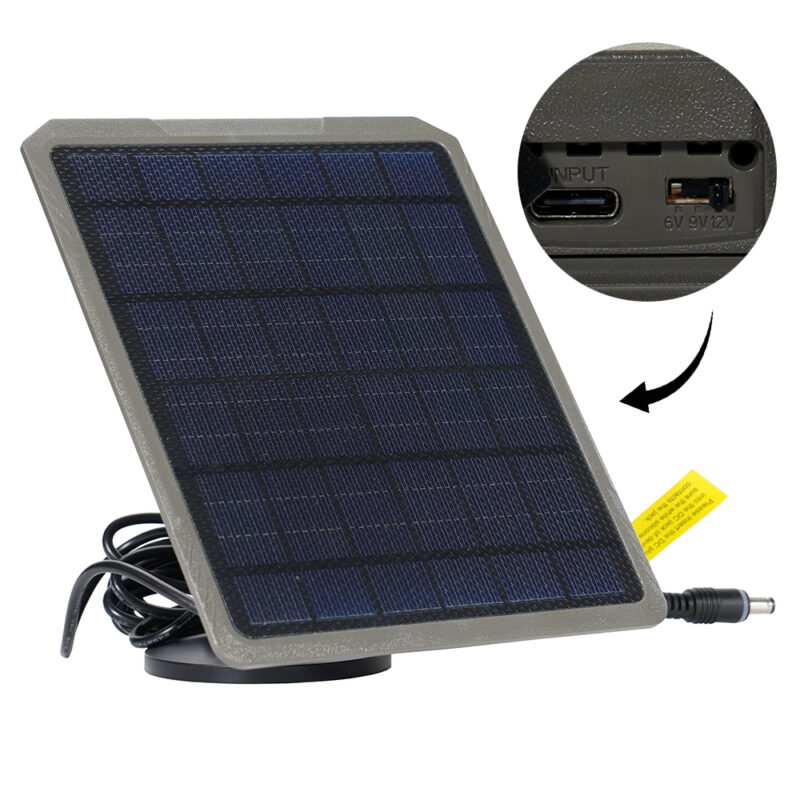 Solar Panel SP350 5200mAh For Trail Camera, With Built-in Rechargeable